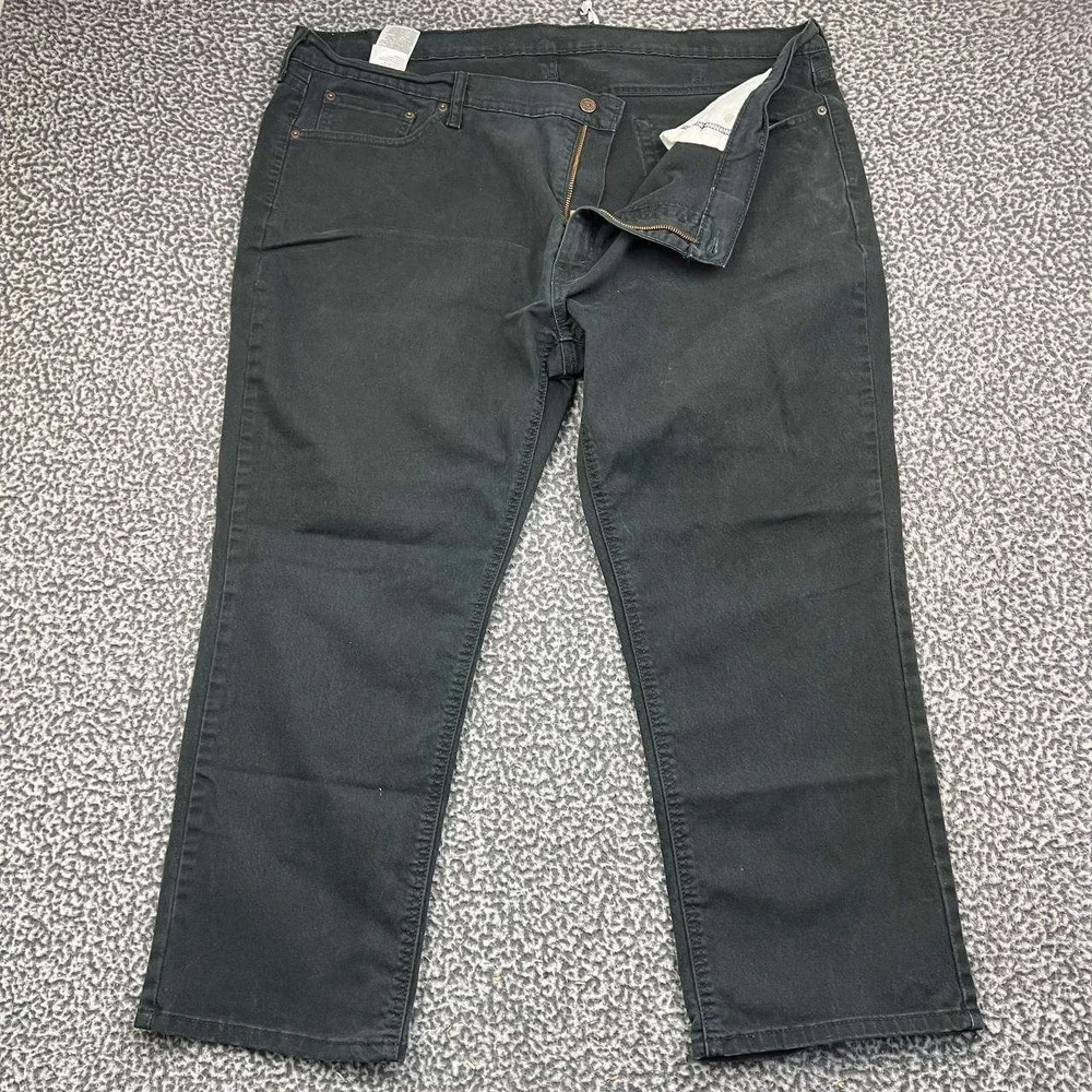 Levis 541 Jeans Men 48x29 Athletic Taper Black Stretch Denim Pocket